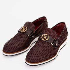 The Legacy Burgundy Leather Casual Loafer Shoe - Vinci Leather
