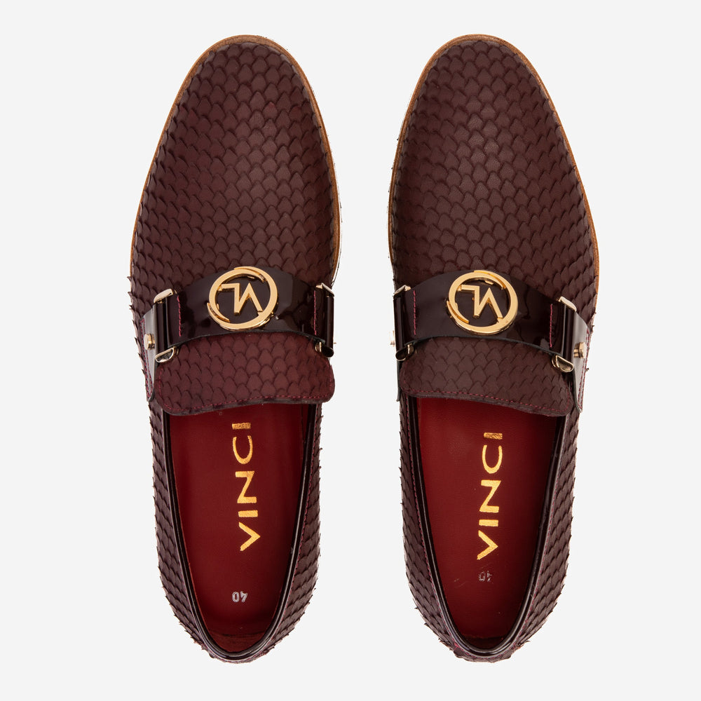 The Legacy Burgundy Leather Casual Loafer Shoe - Vinci Leather