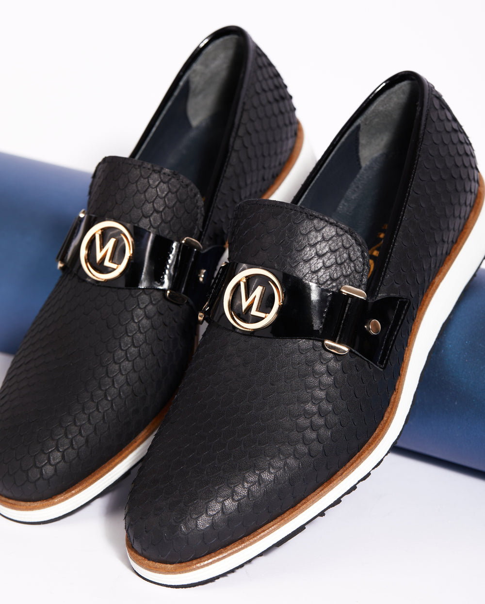 The Legacy Black Leather Casual Loafer Shoe - Vinci Leather