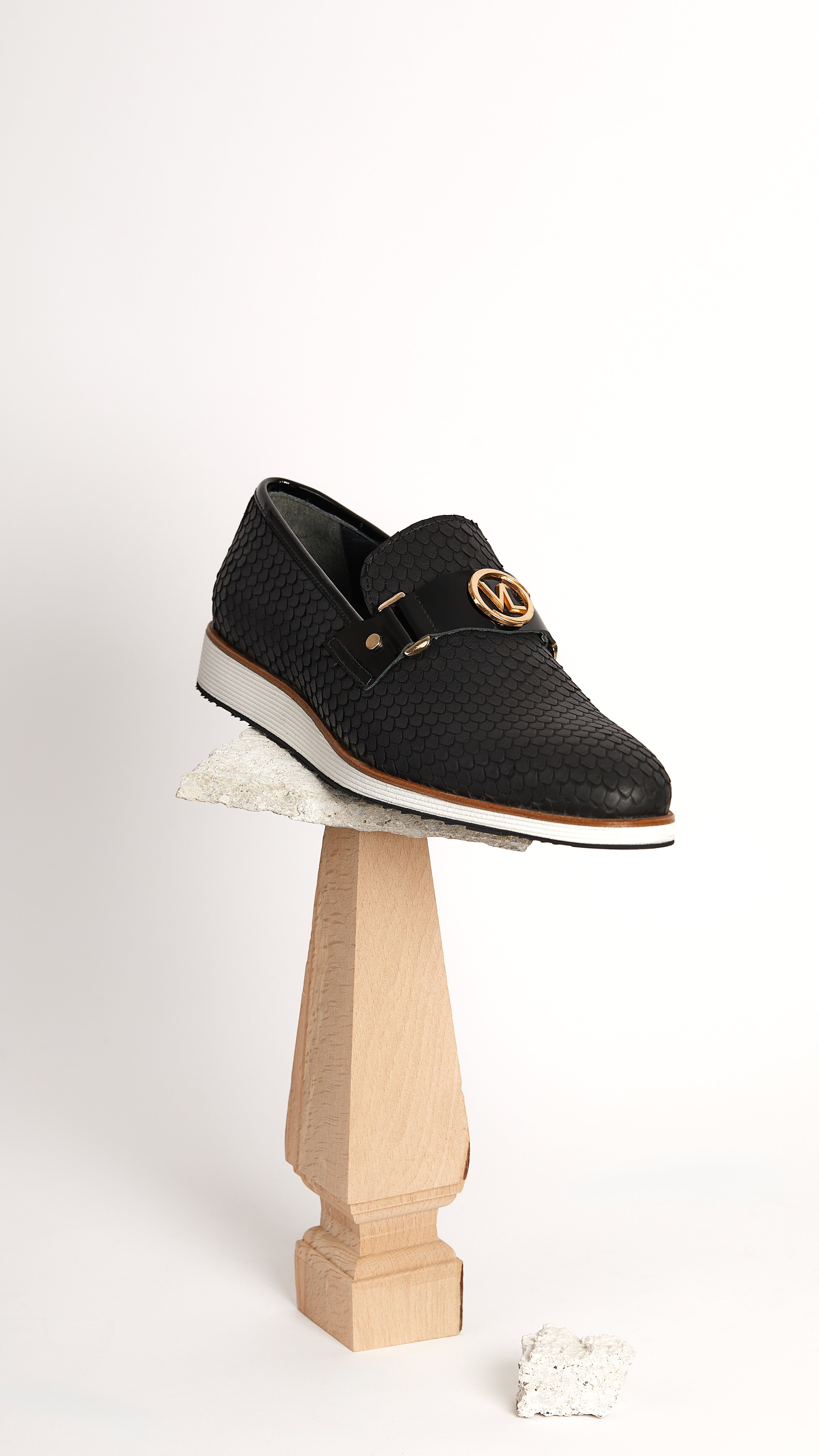 The Legacy Black Leather Casual Loafer Shoe - Vinci Leather
