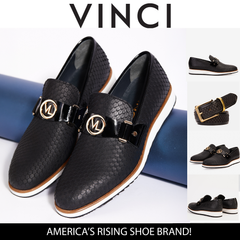 The Legacy Black Leather Casual Loafer Shoe - Vinci Leather