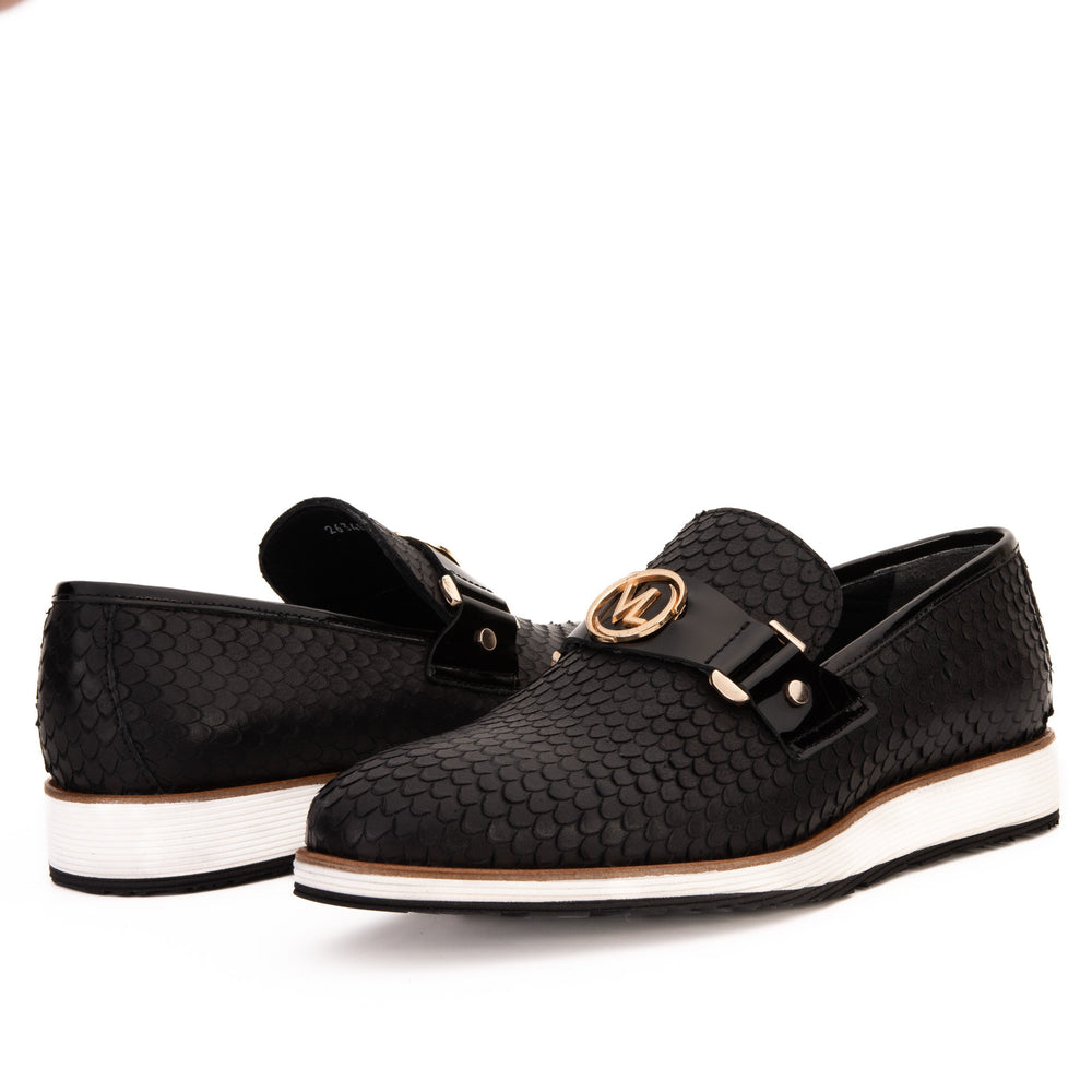 The Legacy Black Leather Casual Loafer Shoe - Vinci Leather