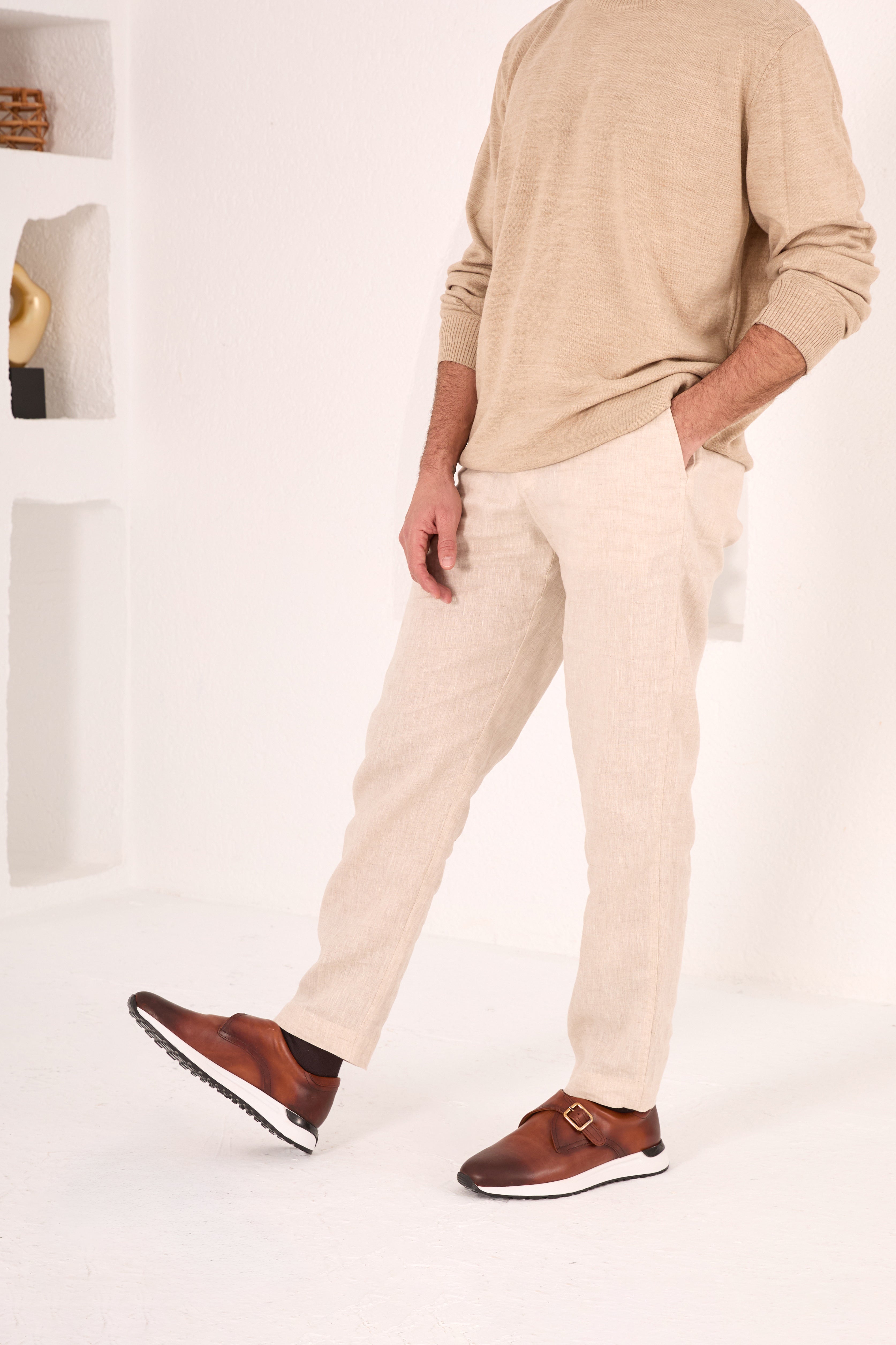 The Torino Tan Leather Sneaker - Vinci Leather