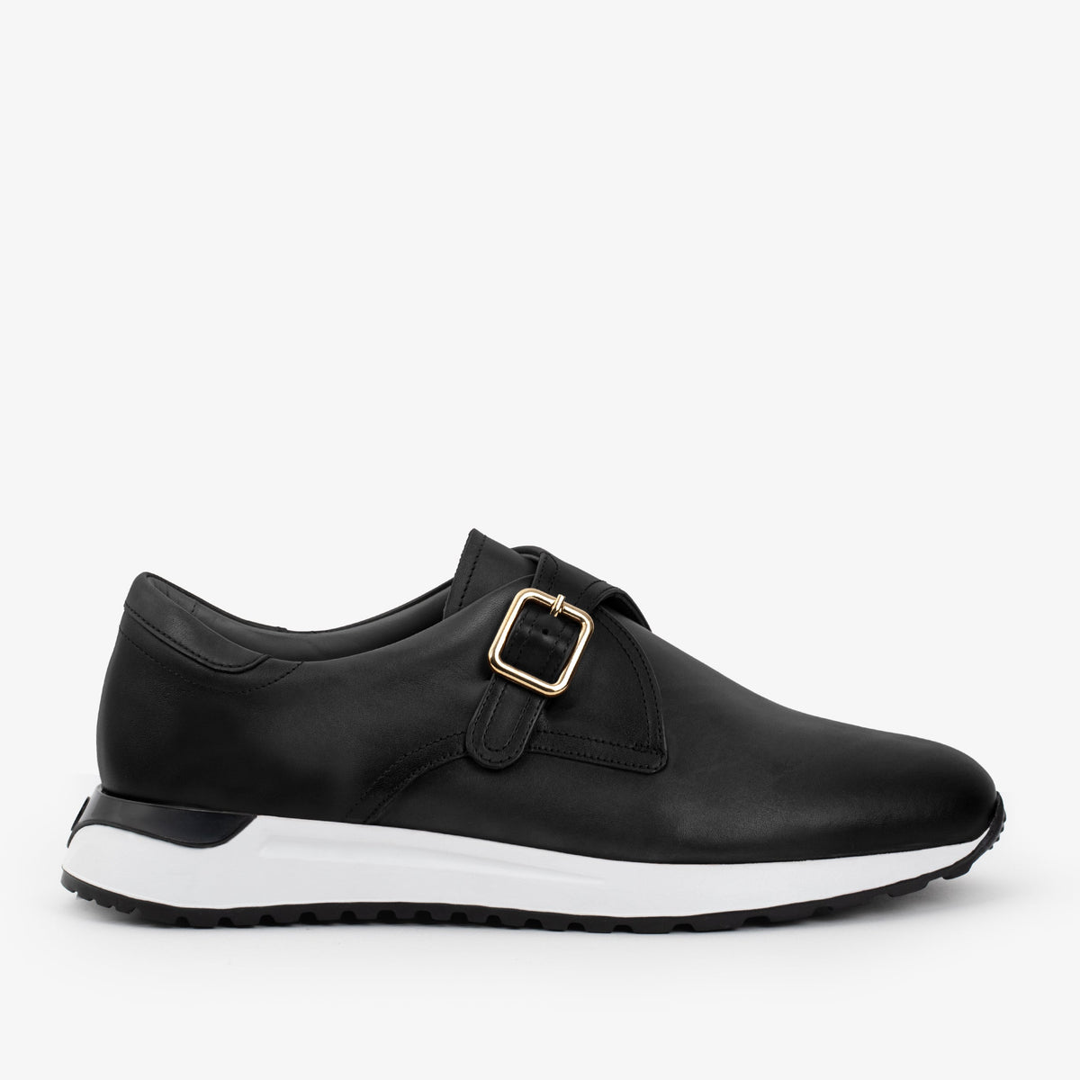 The Torino Black Leather Sneaker - Vinci Leather