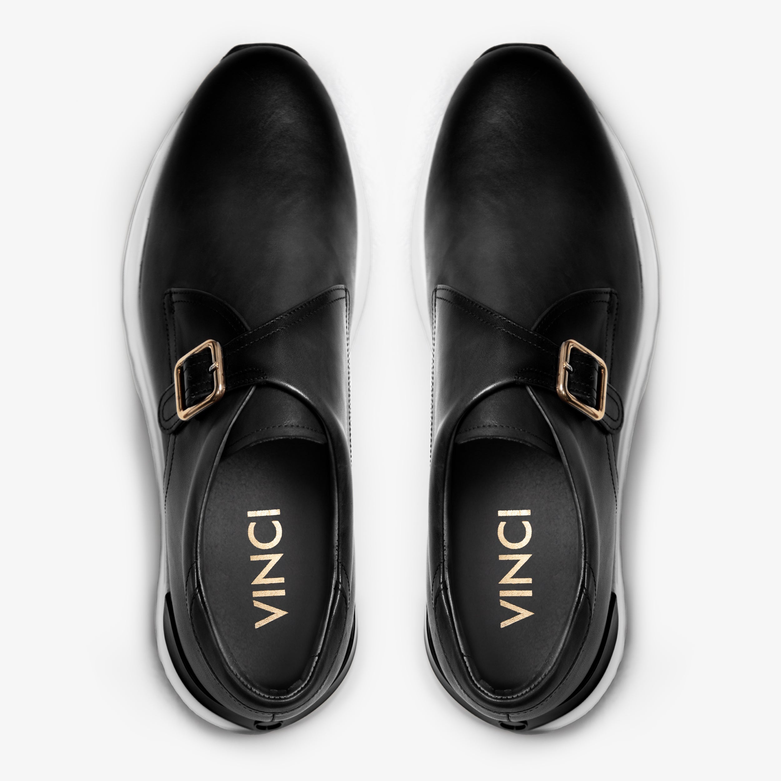 The Torino Black Leather Sneaker - Vinci Leather