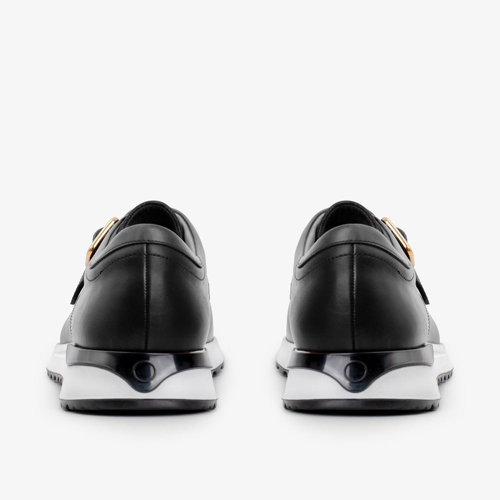 The Torino Black Leather Sneaker - Vinci Leather