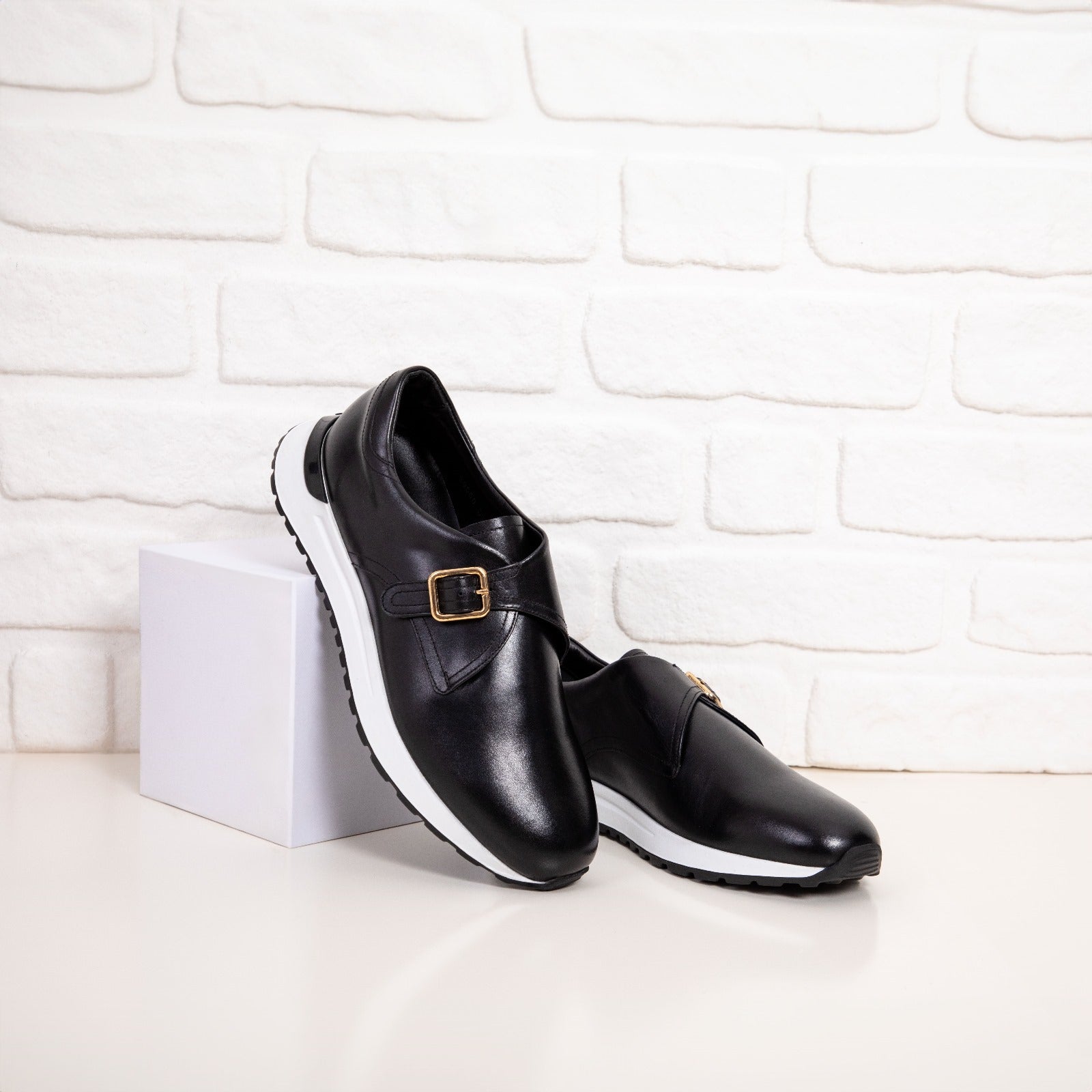 The Torino Black Leather Sneaker - Vinci Leather