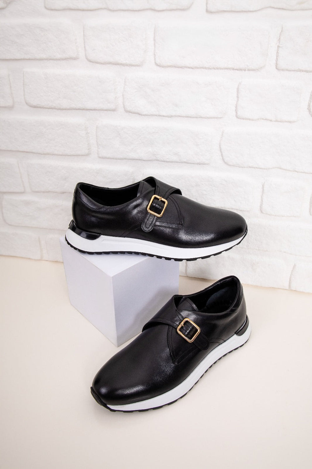 The Torino Black Leather Sneaker - Vinci Leather