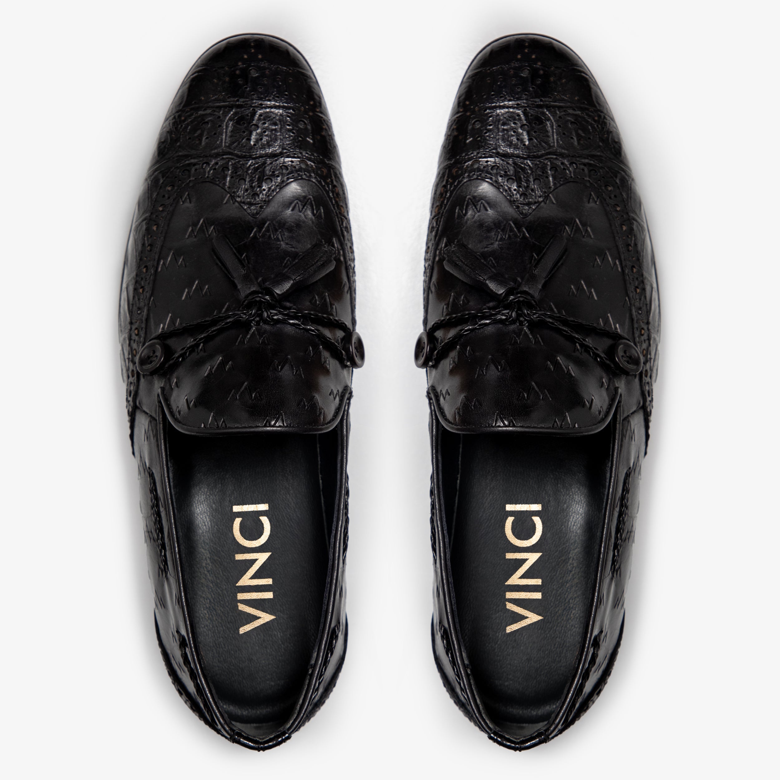 The Istanbul Black Leather Tassel Loafer Shoe - Vinci Leather