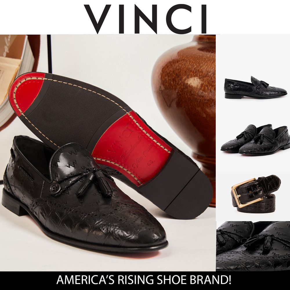 The Istanbul Black Leather Tassel Loafer Shoe - Vinci Leather