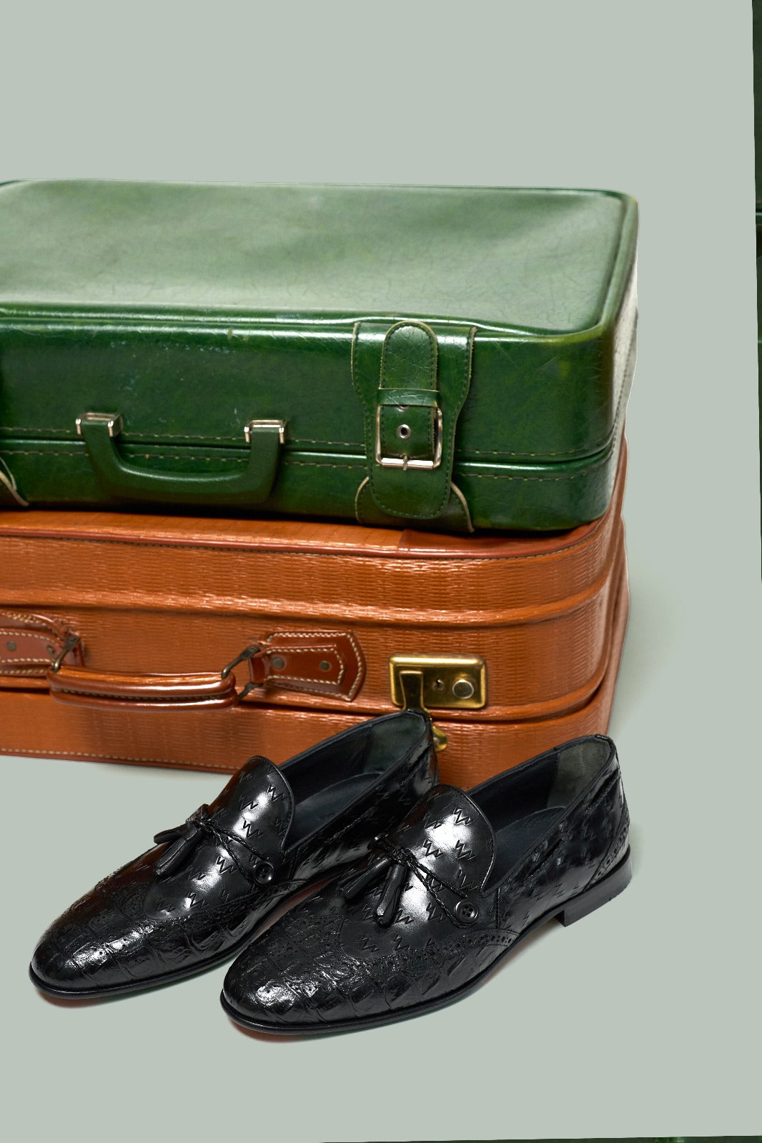 The Istanbul Black Leather Tassel Loafer Shoe - Vinci Leather