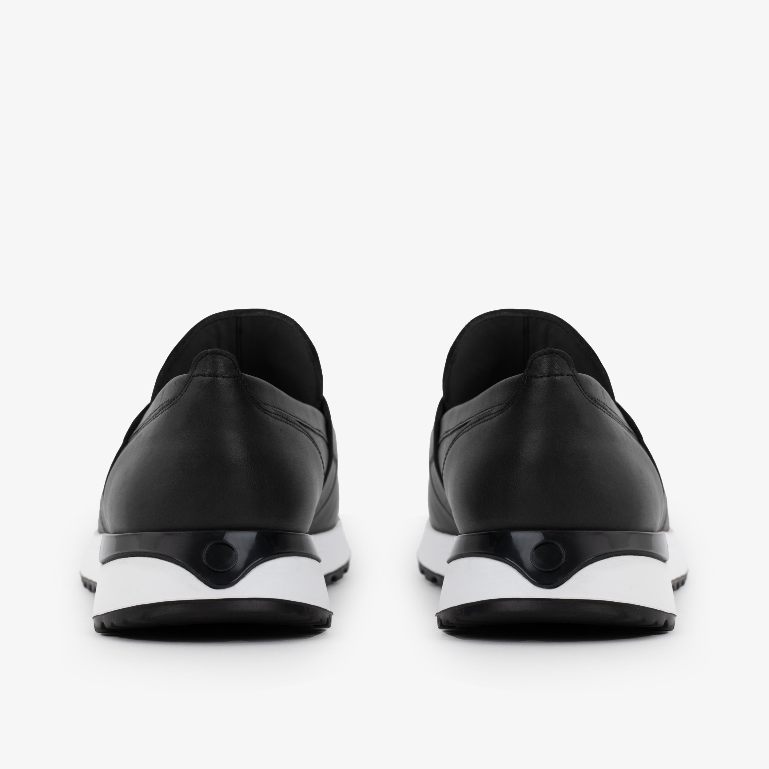 The Lara Black Leather Sneaker - Vinci Leather
