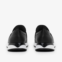 The Lara Black Leather Sneaker - Vinci Leather