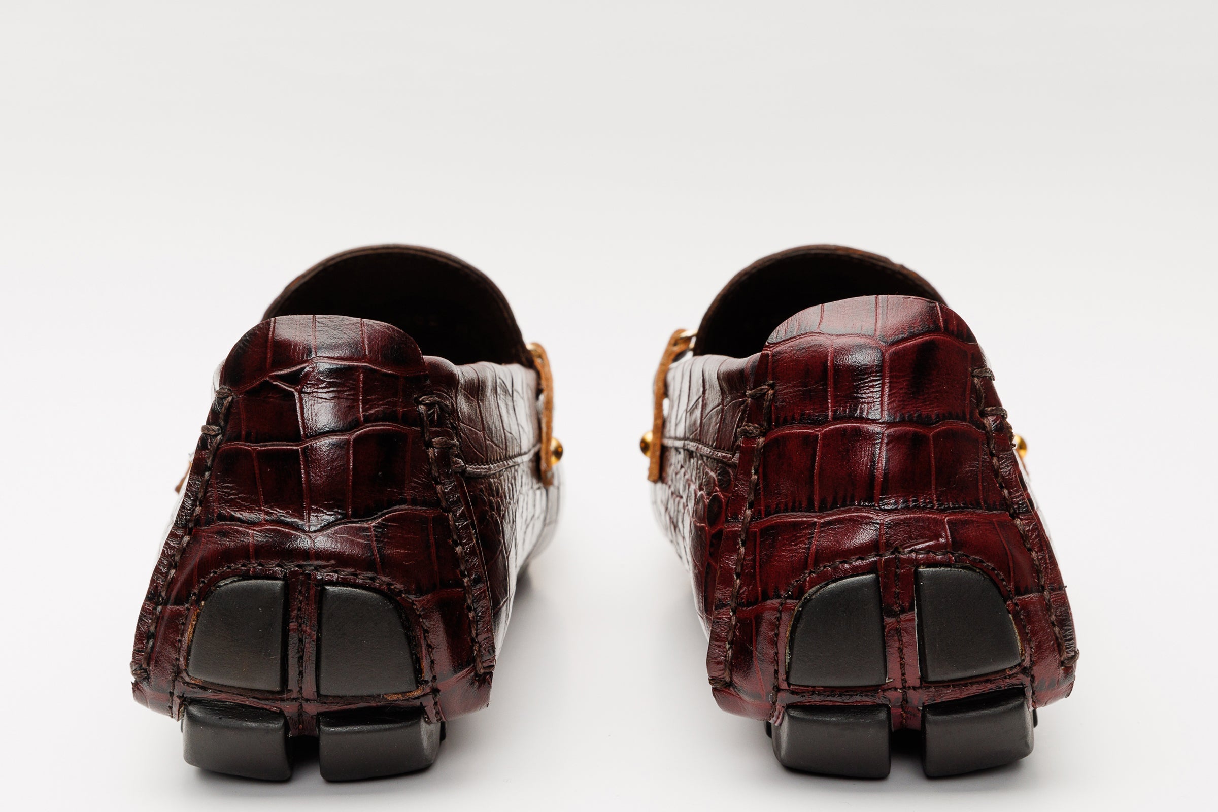 The Pisa Burgundy Leather Bit Drive Loafer Shoe - Vinci Leather