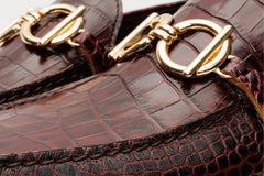 The Pisa Burgundy Leather Bit Drive Loafer Shoe - Vinci Leather
