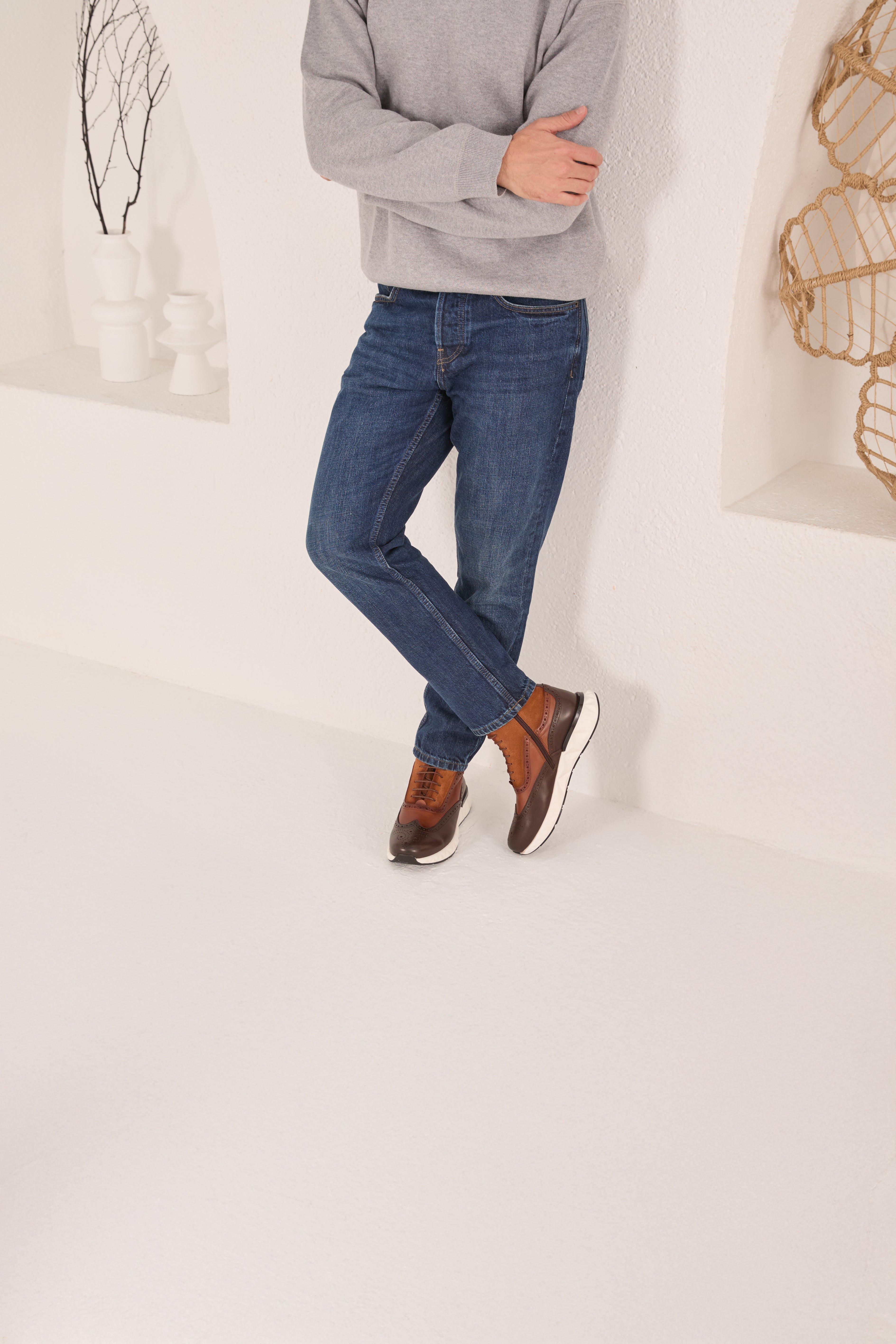 The Regent Brown Leather Wingtip Brogue Casual Boot - Vinci Leather