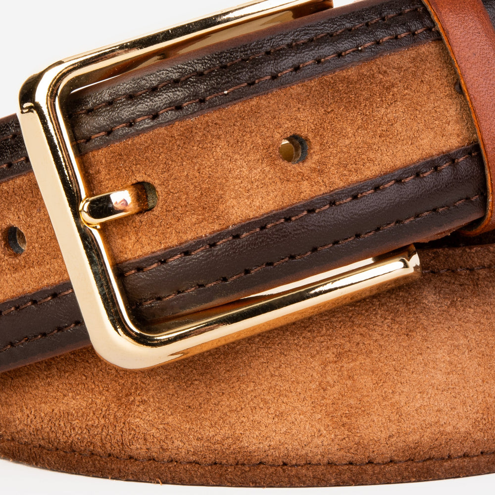 The Regent Brown Leather Belt - Vinci Leather