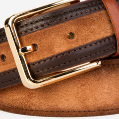 The Regent Brown Leather Belt - Vinci Leather
