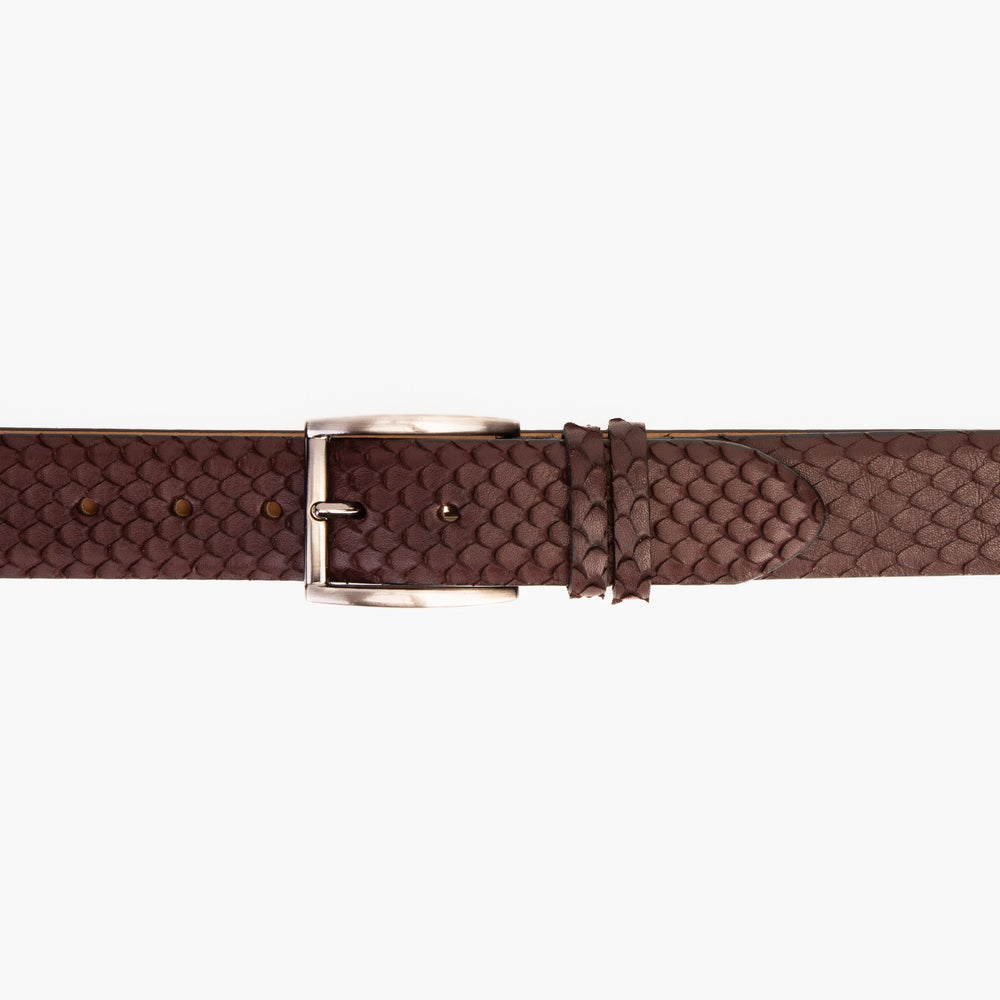 The Majesty Burgundy Leather Belt - Vinci Leather