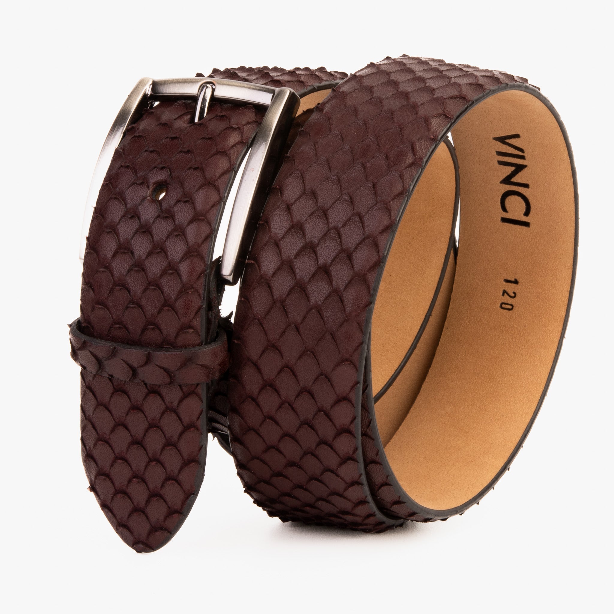 The Majesty Burgundy Leather Belt - Vinci Leather
