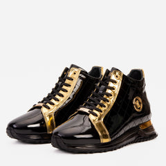 The Prestige Black Gold  Limited Edition  High-Top Sneaker - Vinci Leather