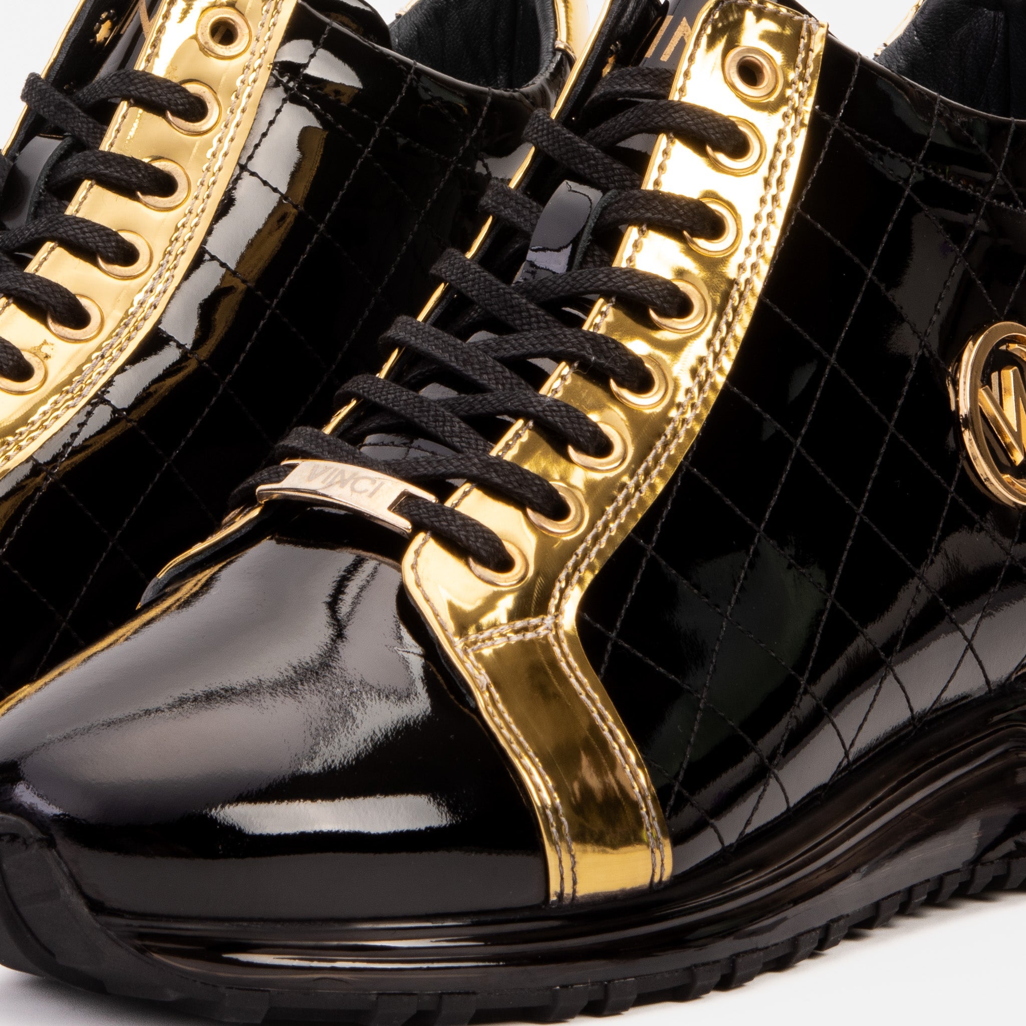 The Prestige Black Gold  Limited Edition  High-Top Sneaker - Vinci Leather