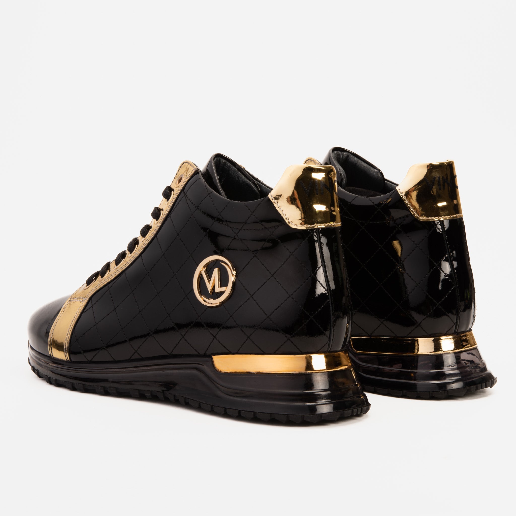 The Prestige Black Gold  Limited Edition  High-Top Sneaker - Vinci Leather