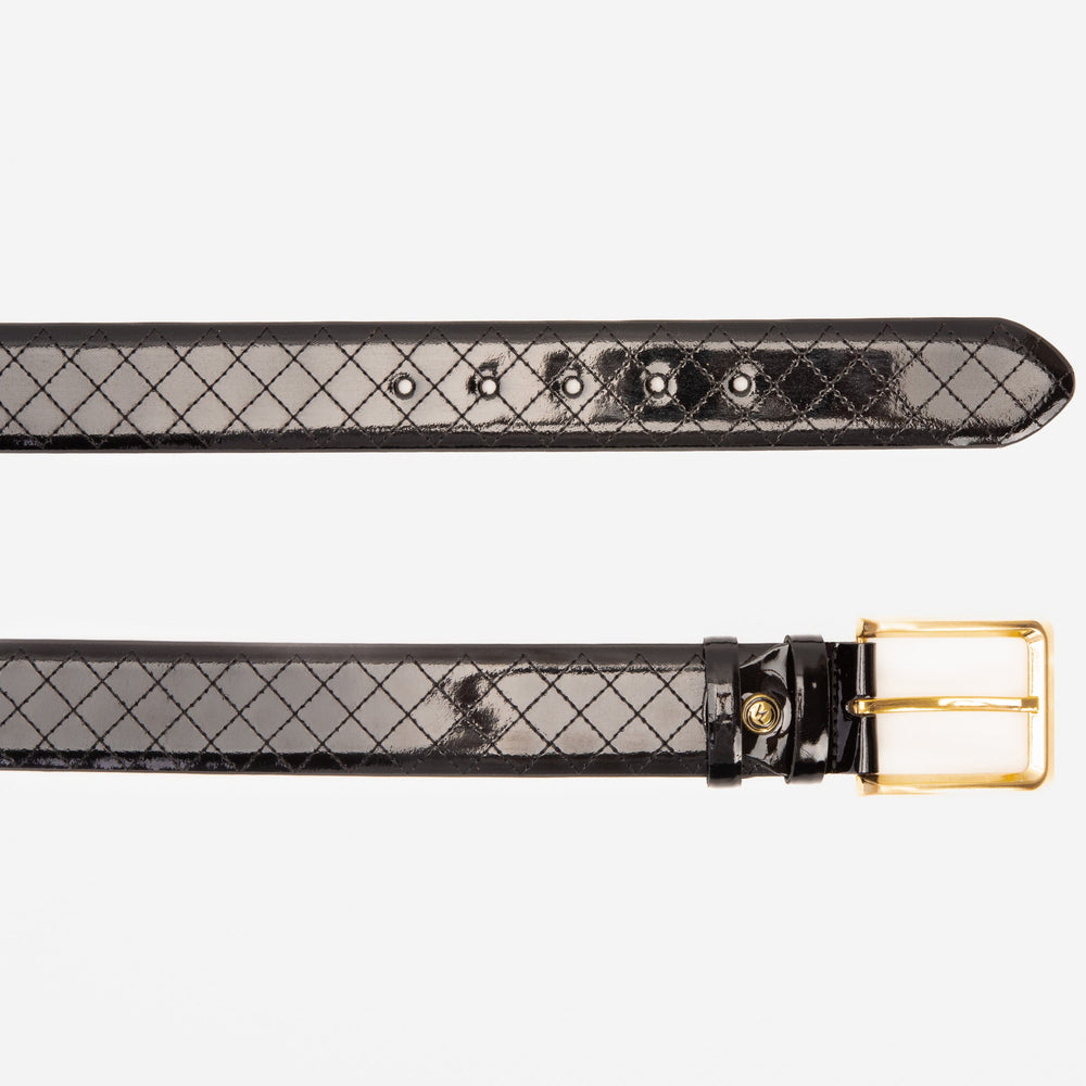 The Prestige Black Leather Belt - Vinci Leather