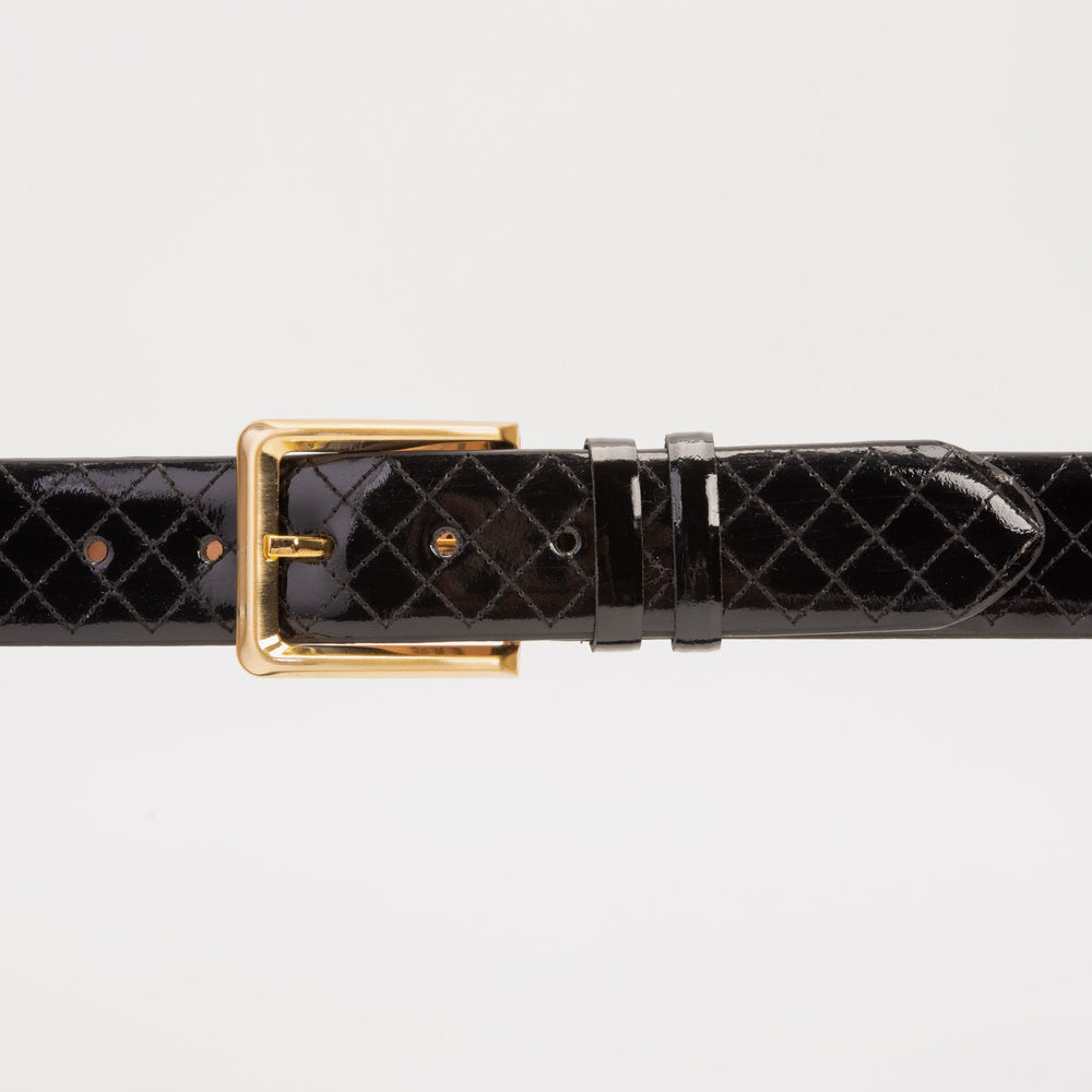 The Prestige Black Leather Belt - Vinci Leather