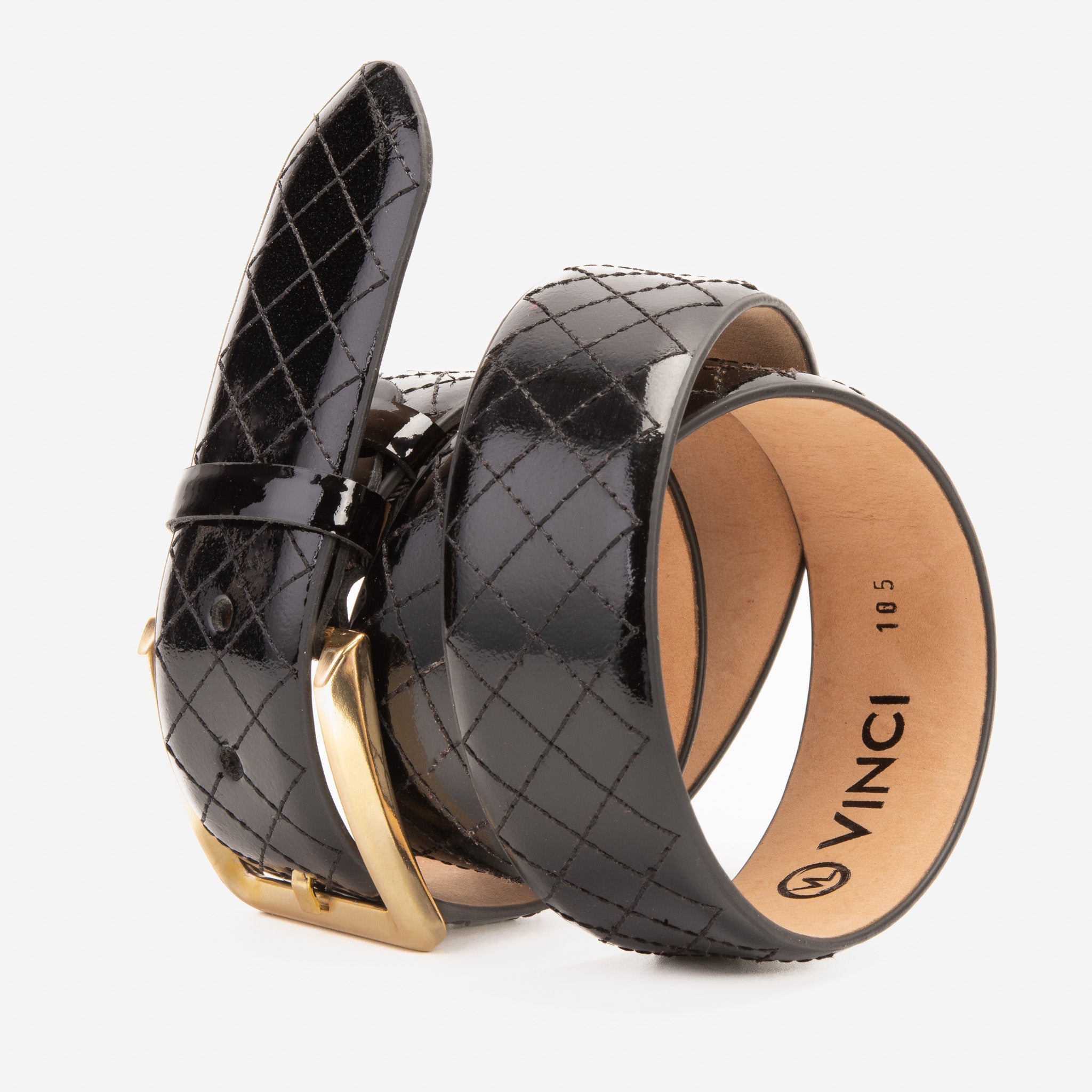 The Prestige Black Leather Belt - Vinci Leather