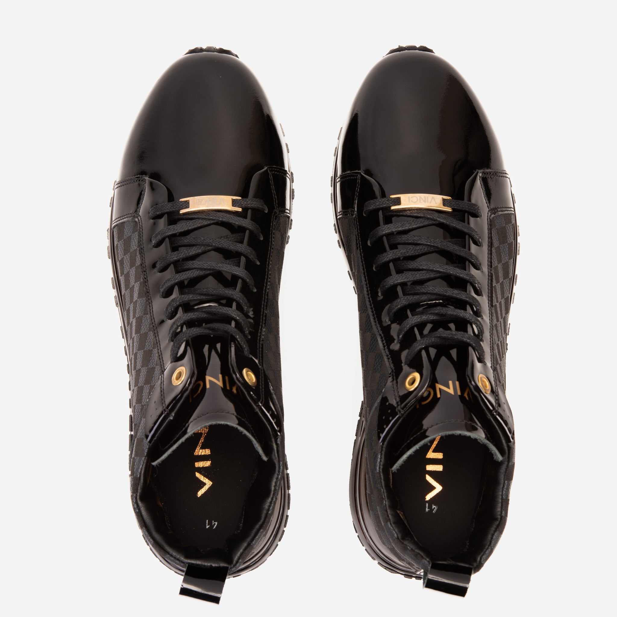 The Monte Carlo Black High-Top Sneaker Limited Edition - Vinci Leather