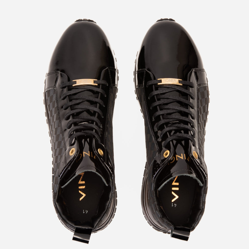 The Monte Carlo Black High-Top Sneaker Limited Edition - Vinci Leather