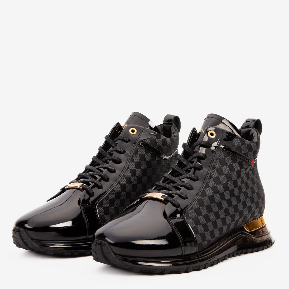 The Monte Carlo Black High-Top Sneaker Limited Edition - Vinci Leather