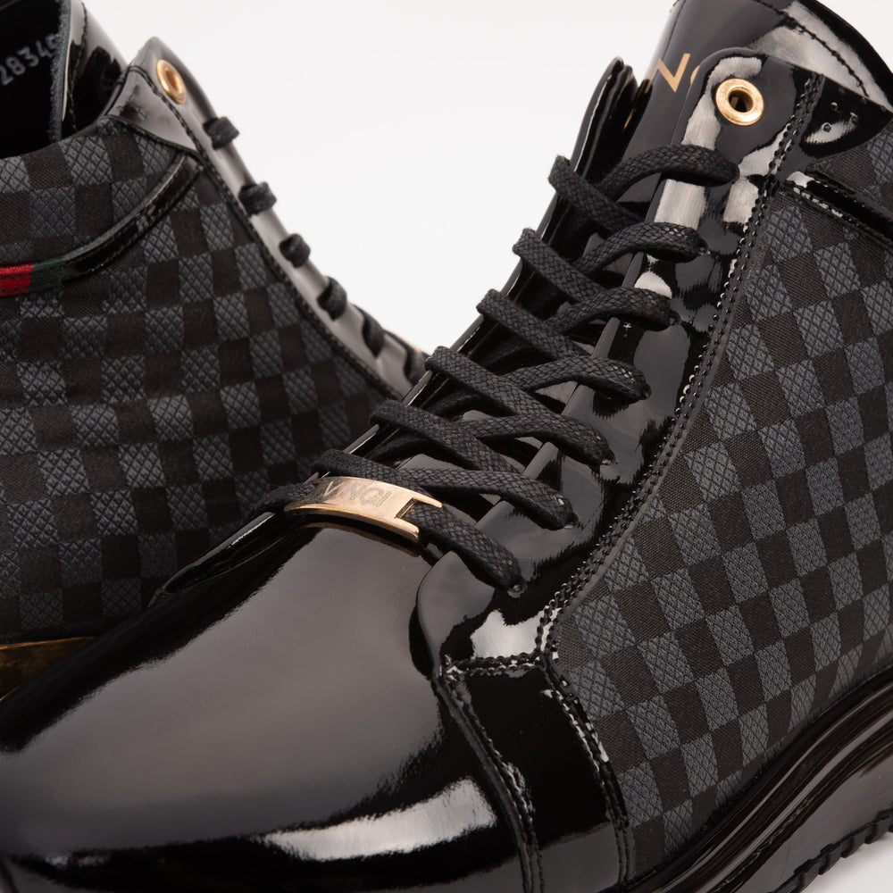 The Monte Carlo Black High-Top Sneaker Limited Edition - Vinci Leather
