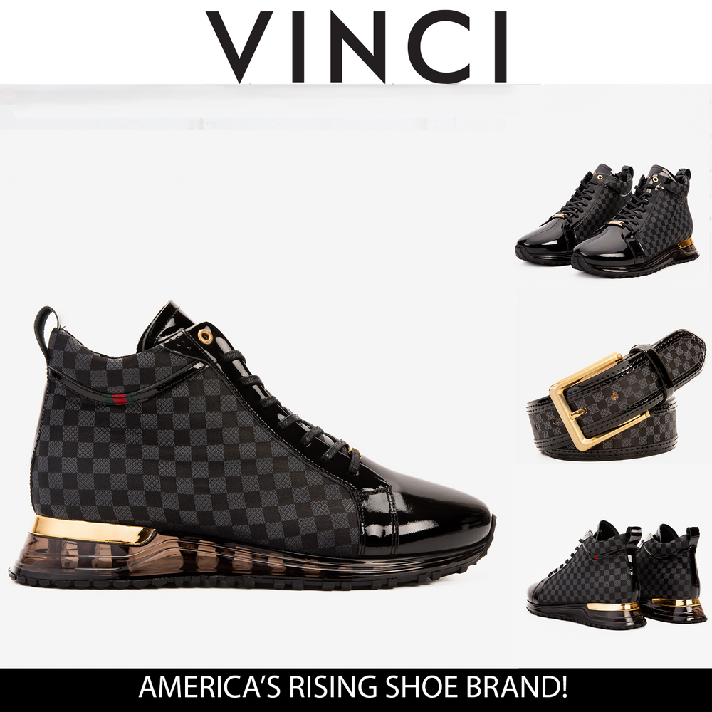 The Monte Carlo Black High-Top Sneaker Limited Edition - Vinci Leather