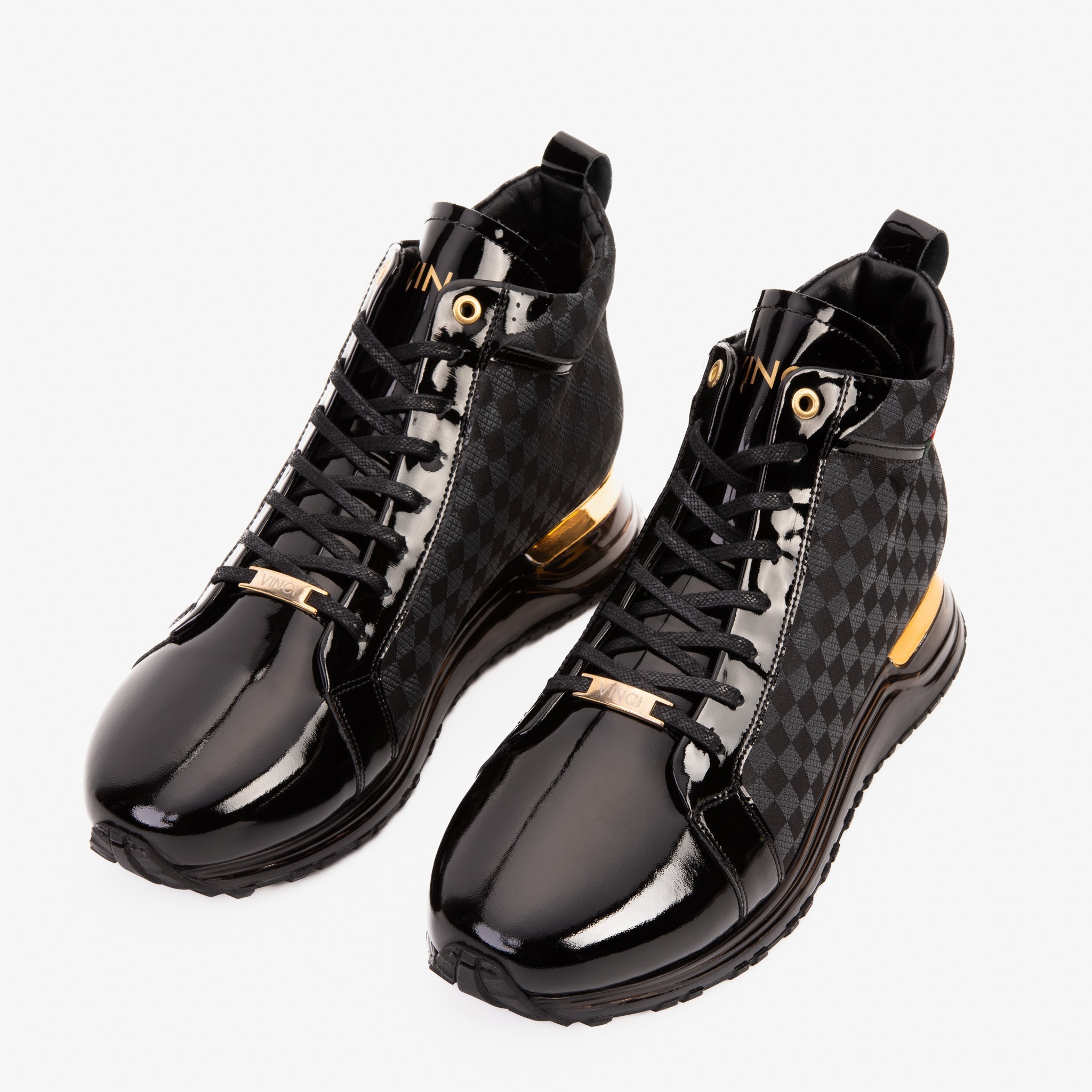 The Monte Carlo Black High-Top Sneaker Limited Edition - Vinci Leather
