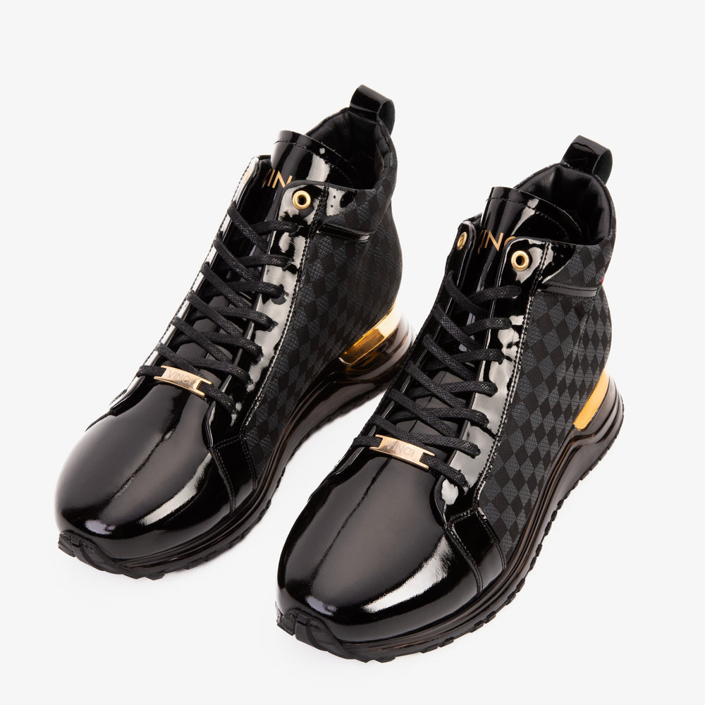 The Monte Carlo Black High-Top Sneaker Limited Edition - Vinci Leather