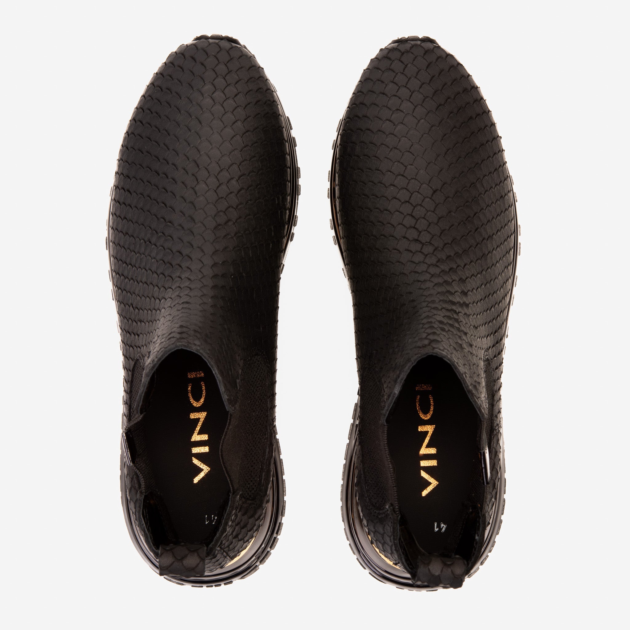 The Panther Black Leather Chelsea Boot - Vinci Leather