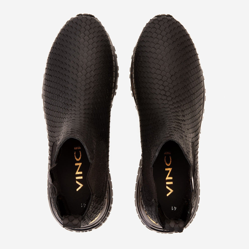 The Panther Black Leather Chelsea Boot - Vinci Leather