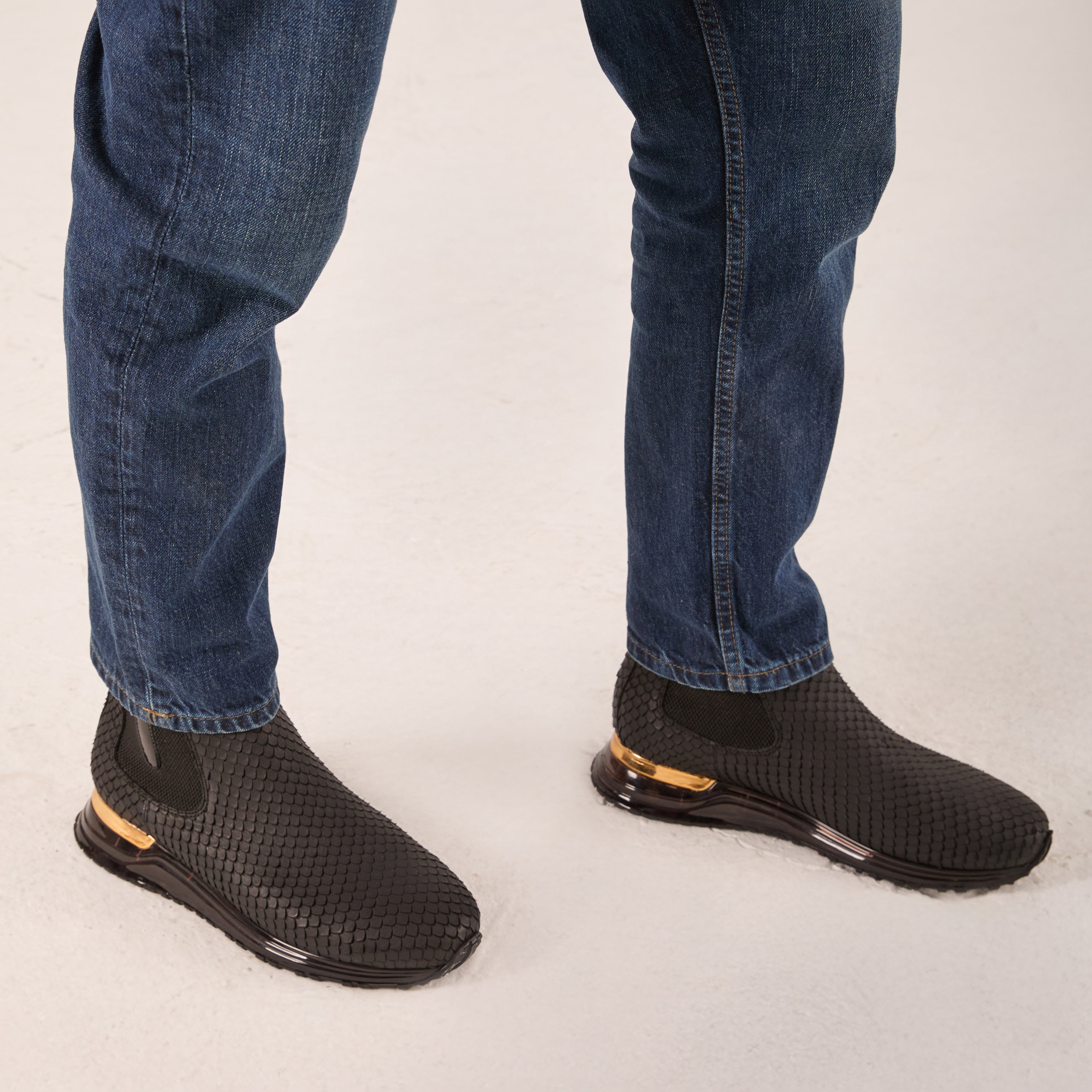The Panther Black Leather Chelsea Boot - Vinci Leather