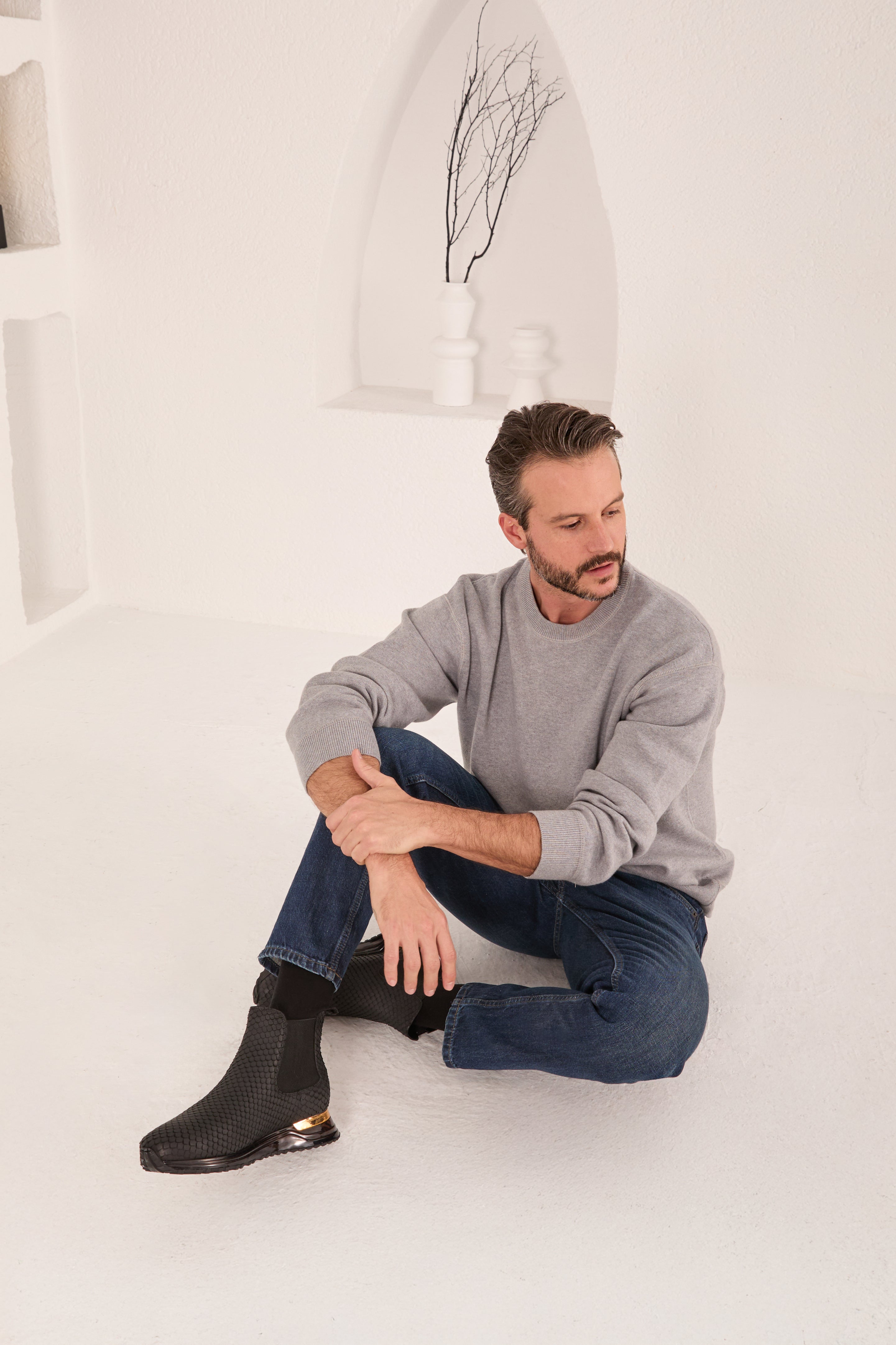 The Panther Black Leather Chelsea Boot - Vinci Leather