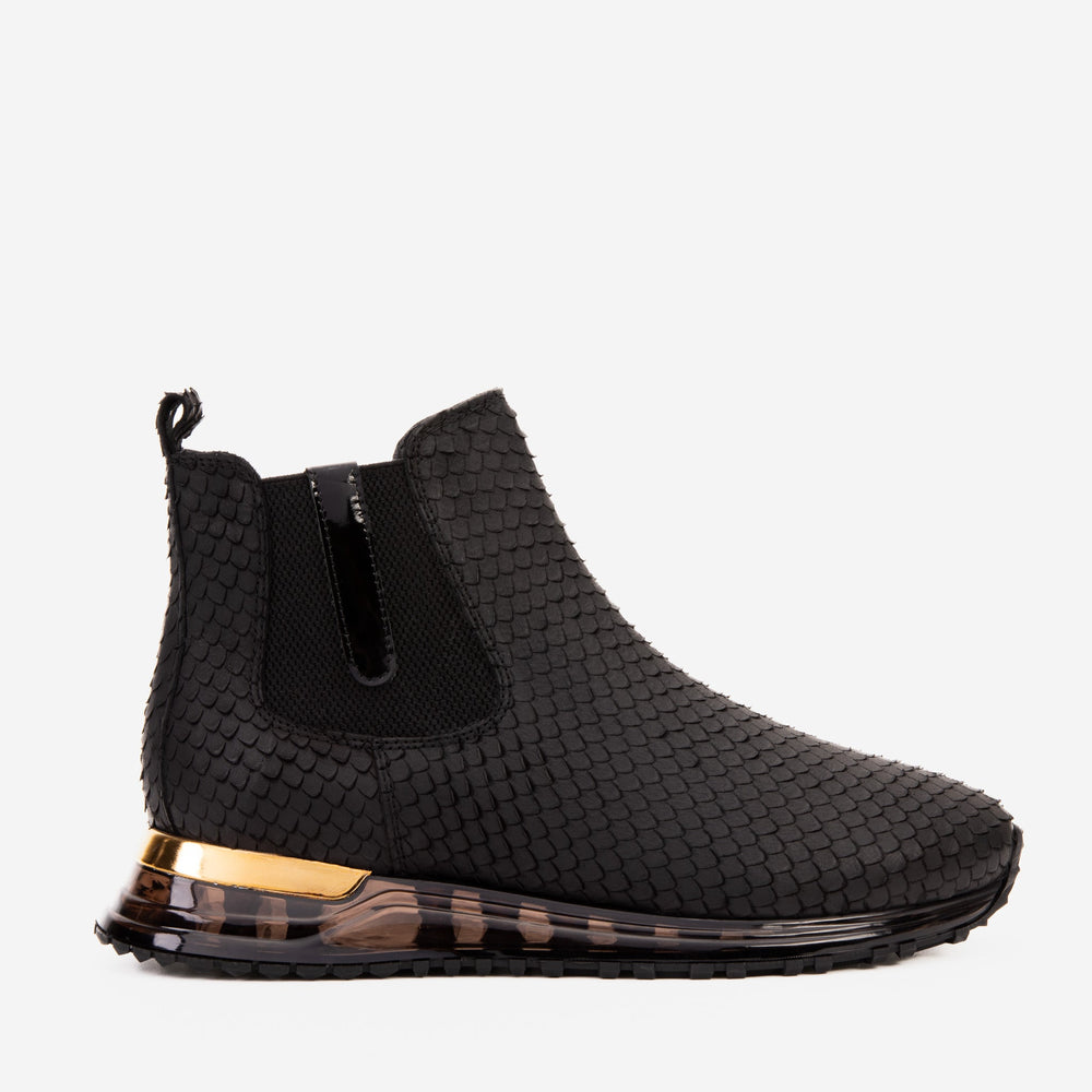The Panther Black Leather Chelsea Boot - Vinci Leather