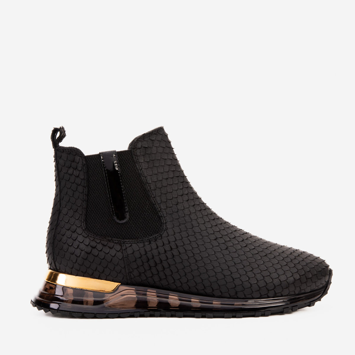 The Panther Black Leather Chelsea Boot - Vinci Leather