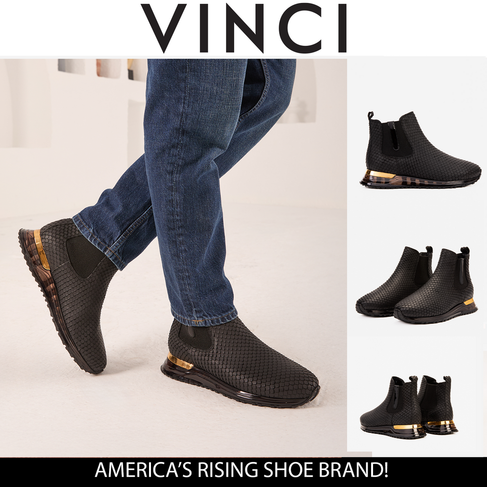 The Panther Black Leather Chelsea Boot - Vinci Leather