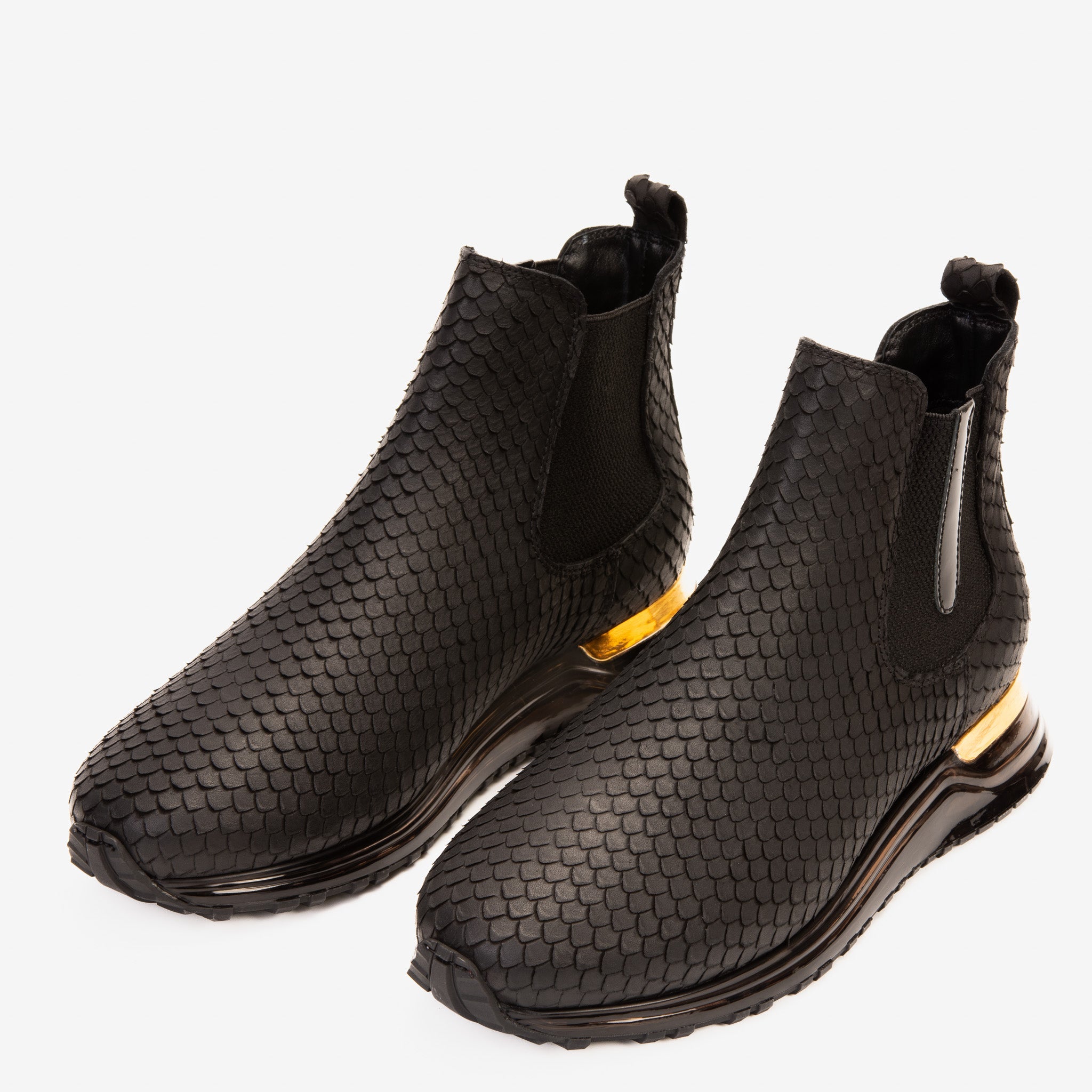 The Panther Black Leather Chelsea Boot - Vinci Leather