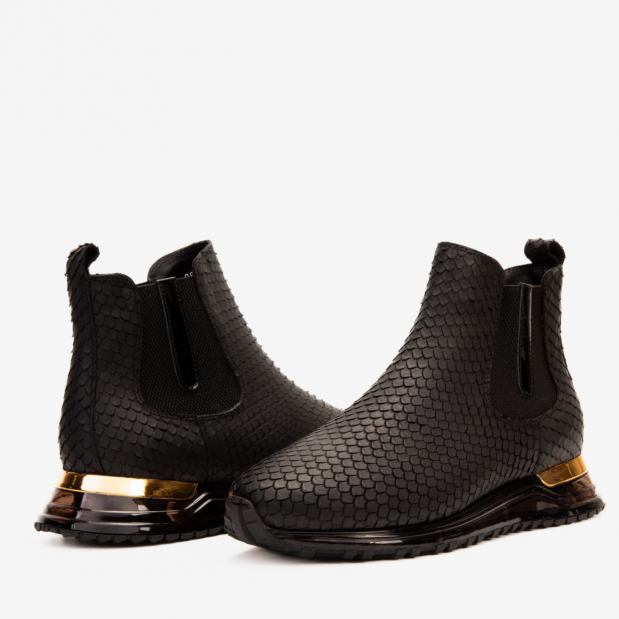 The Panther Black Leather Chelsea Boot - Vinci Leather