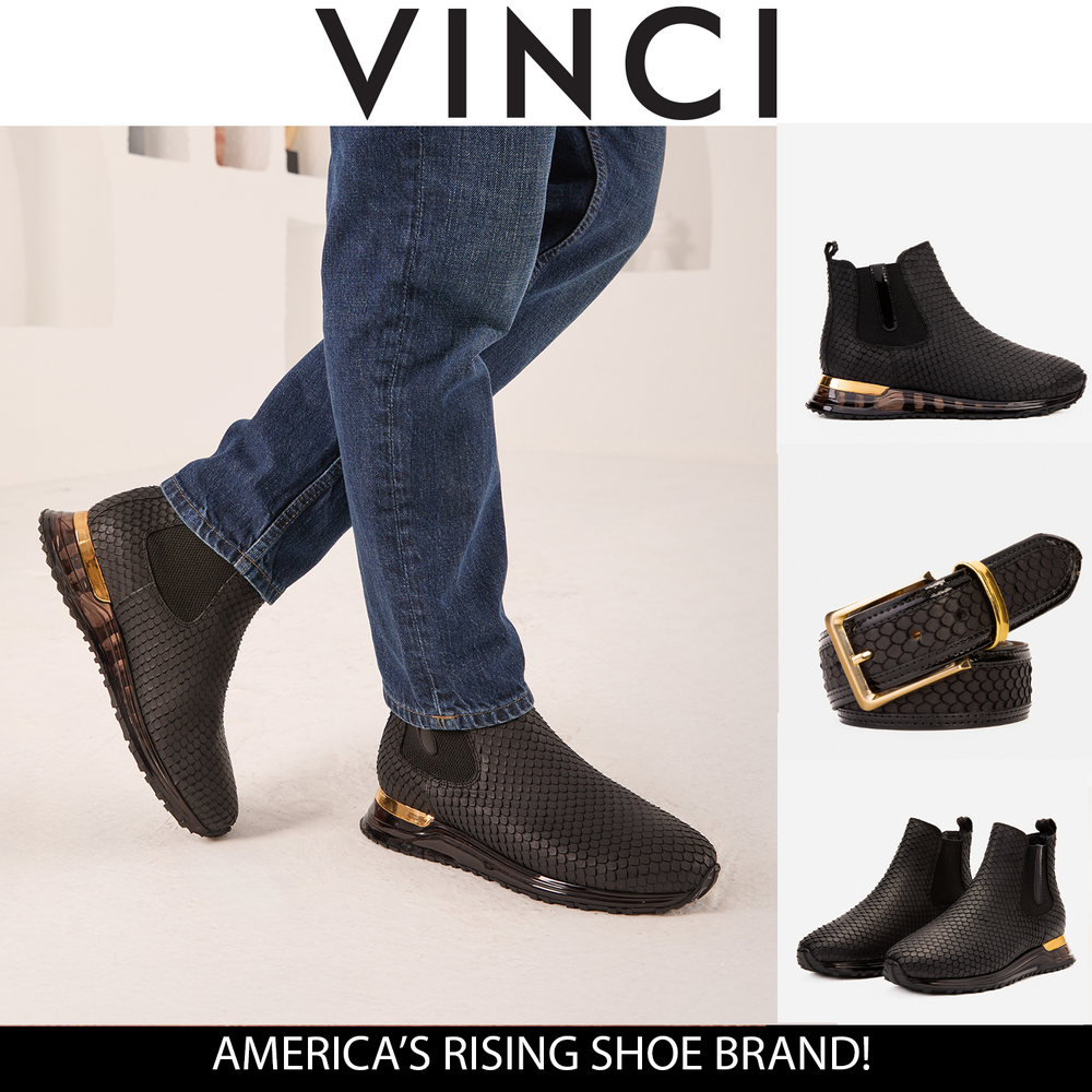 The Panther Black Leather Chelsea Boot - Vinci Leather