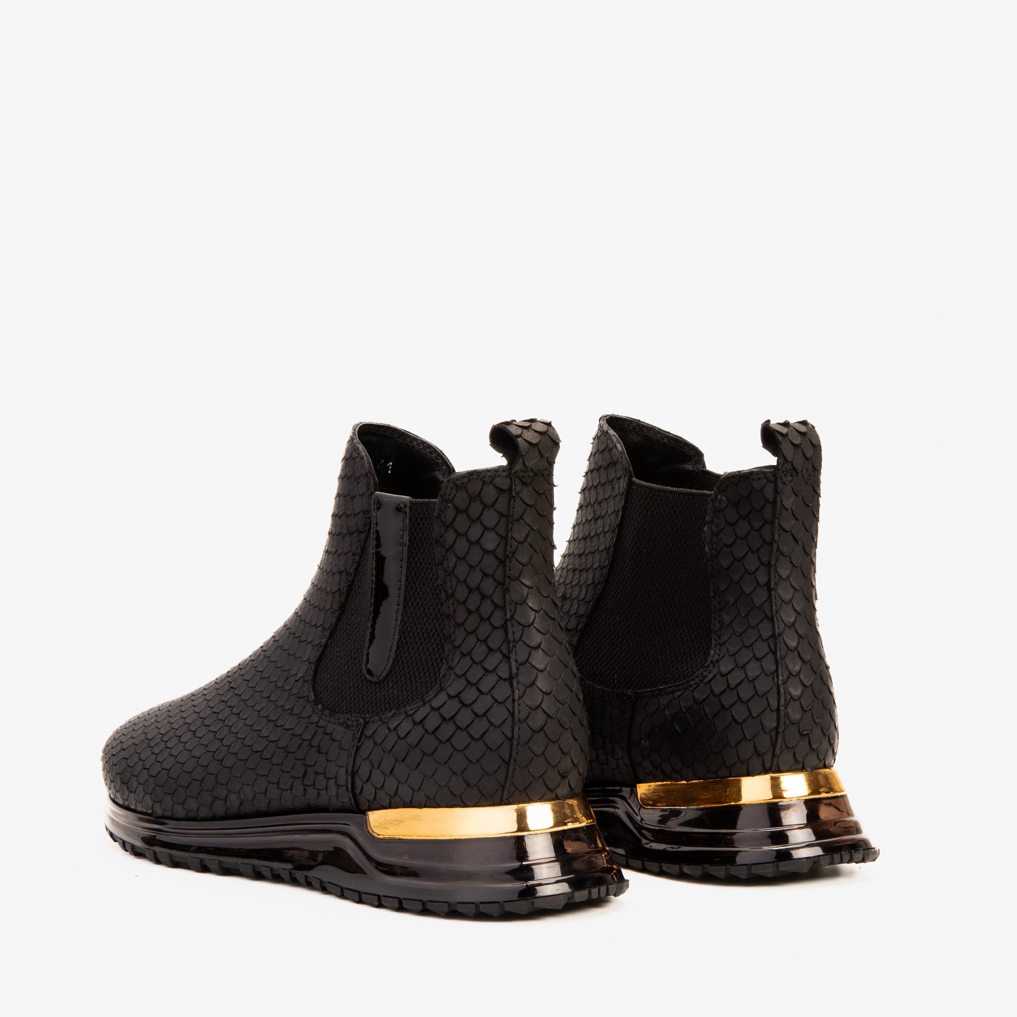 The Panther Black Leather Chelsea Boot - Vinci Leather