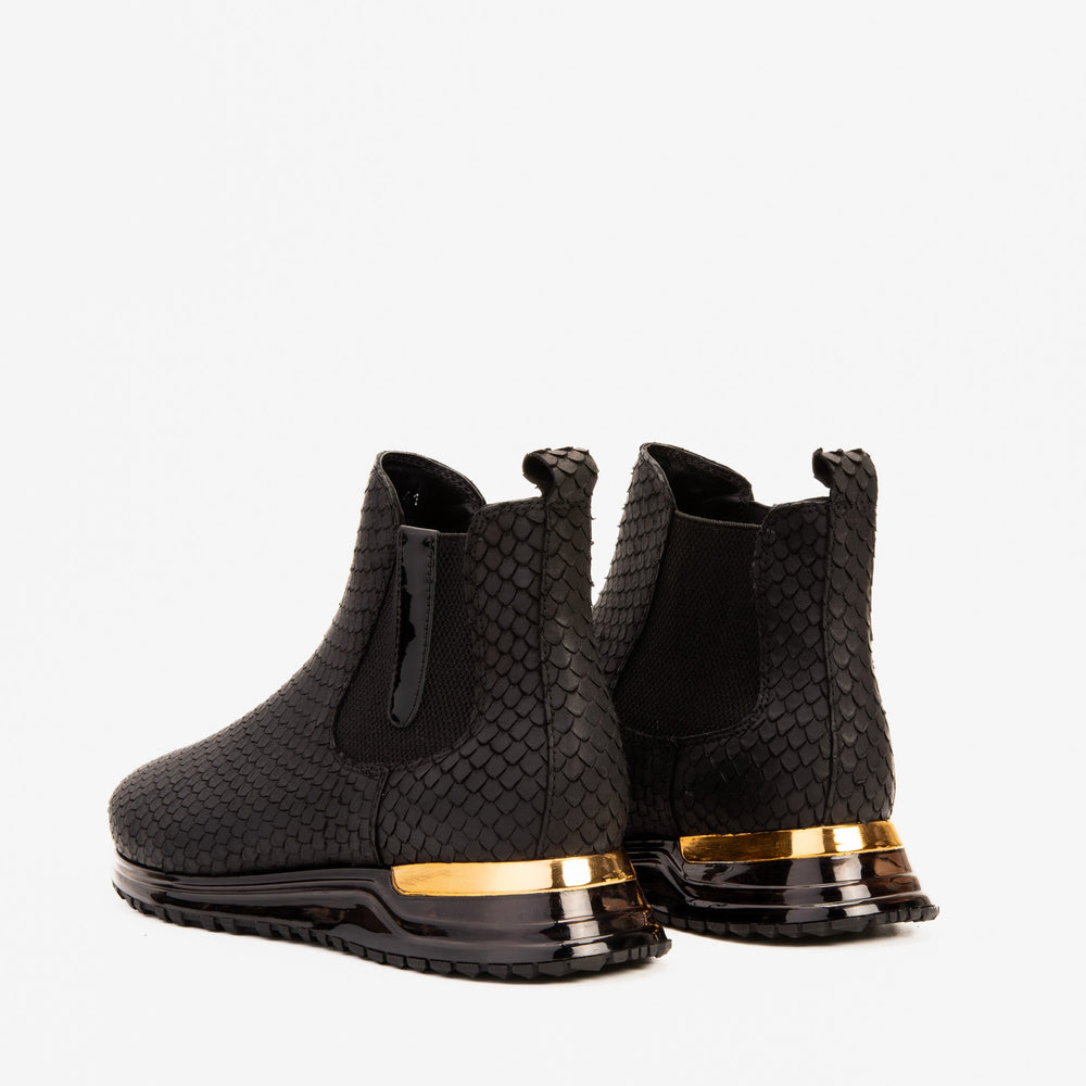 The Panther Black Leather Chelsea Boot - Vinci Leather
