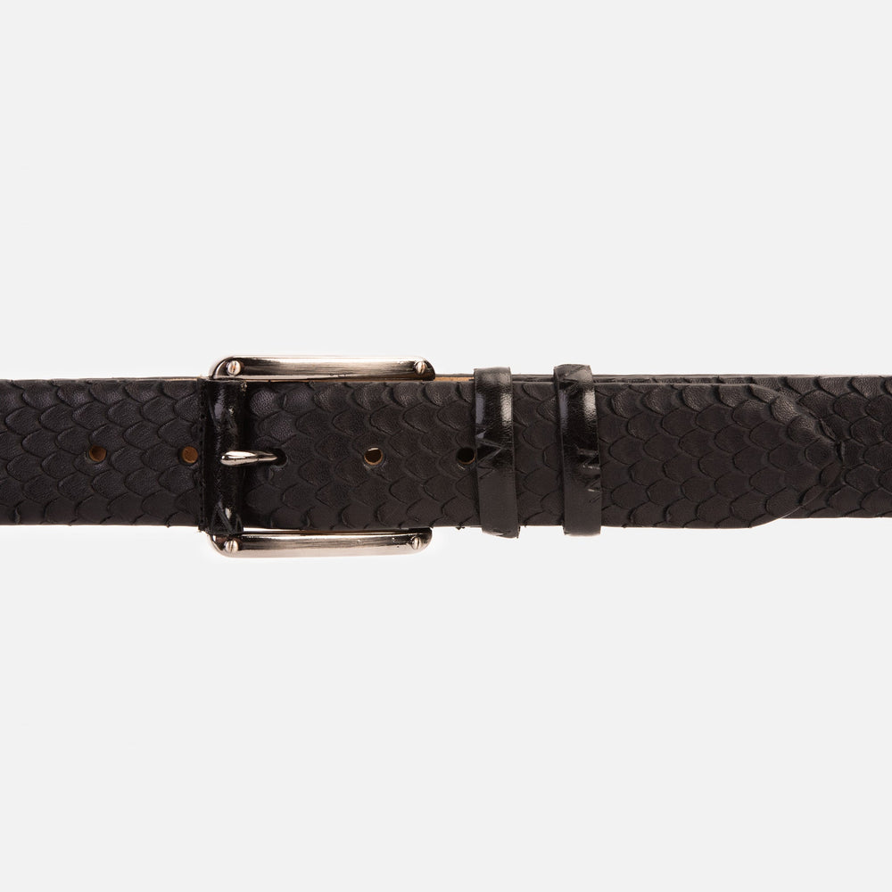 The Caesars Black Leather Belt - Vinci Leather